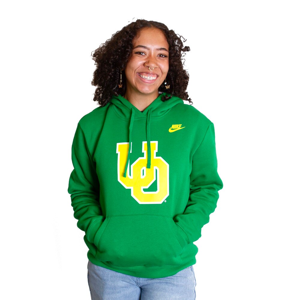 Women s Apple Green Nike Interlocking UO in Yellow Cotton Club Hoodie